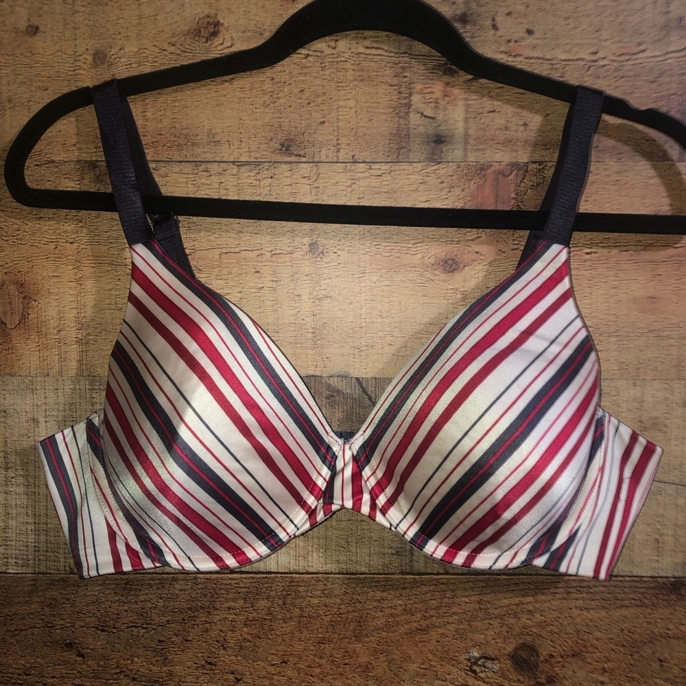Lilyette satin striped vintage bra